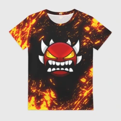 Женская футболка 3D Geometry Dash Demon