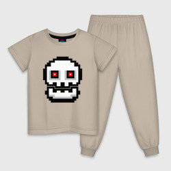 Детская пижама хлопок Skull Geometry Dash