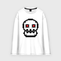 Мужской лонгслив oversize хлопок Skull Geometry Dash