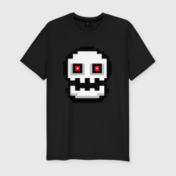 Мужская футболка хлопок Slim Skull Geometry Dash