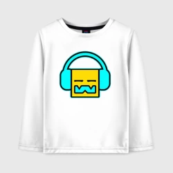 Детский лонгслив хлопок Geometry Dash Music