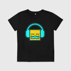 Детская футболка хлопок Geometry Dash Music