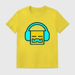 Мужская футболка хлопок Geometry Dash Music