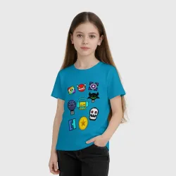 Детская футболка 3D Geometry Dash Icons - фото 2