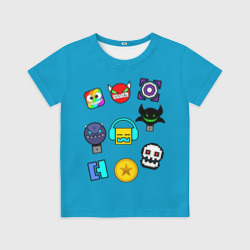 Детская футболка 3D Geometry Dash Icons