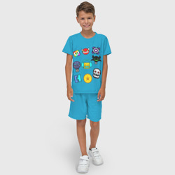 Детский костюм с шортами 3D Geometry Dash Icons - фото 2