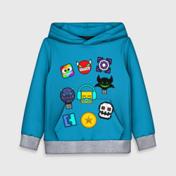 Детская толстовка 3D Geometry Dash Icons