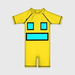 Детский купальный костюм 3D Geometry Dash Smile