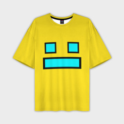 Мужская футболка oversize 3D Geometry Dash Smile