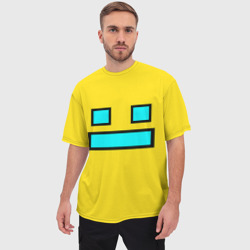 Мужская футболка oversize 3D Geometry Dash Smile - фото 2