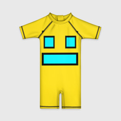 Детский купальный костюм 3D Geometry Dash Smile