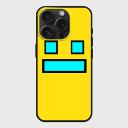 Чехол силиконовый для Apple iPhone 15 Pro матовый Geometry Dash Smile