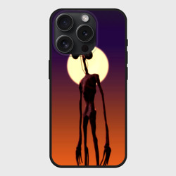 Чехол силиконовый для Apple iPhone 15 Pro Мax матовый Сиреноголовый на закате