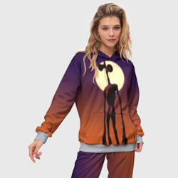 Женский костюм с толстовкой 3D Сиреноголовый на закате - фото 2