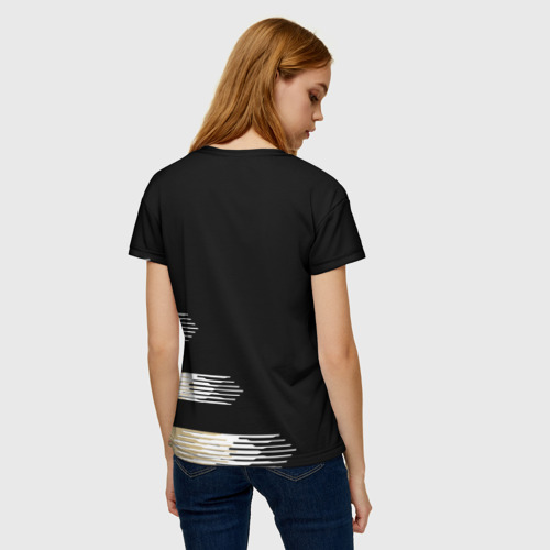 Женская футболка 3D с принтом Сборная Сербии, вид сзади #2