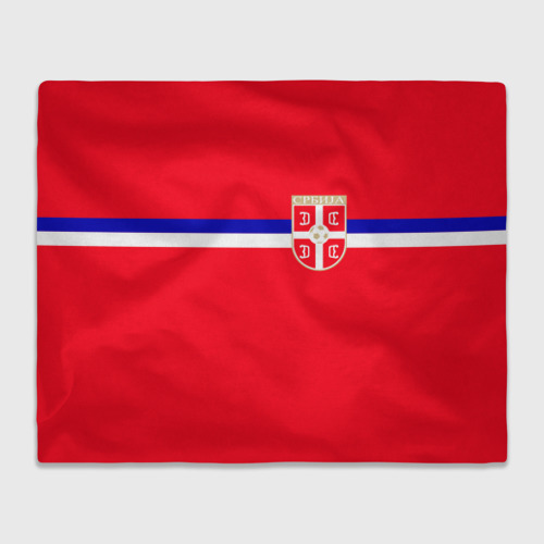 Плед с принтом Сборная Сербии, вид спереди №1