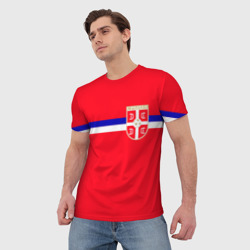 Мужская футболка 3D Сборная Сербии - фото 2