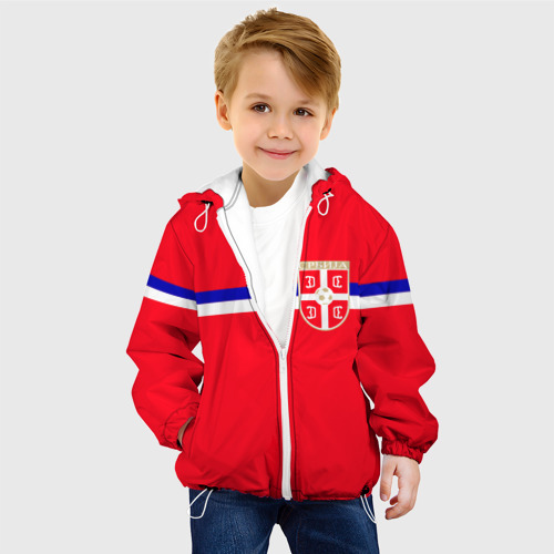 Детская куртка 3D Сборная Сербии, цвет белый - фото 3