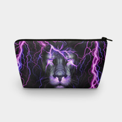 Косметичка 3D Неоновый Лев neon lion