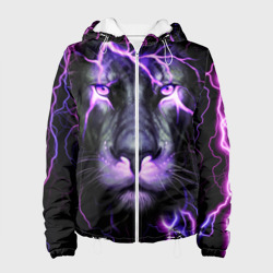 Женская куртка 3D Неоновый Лев neon lion