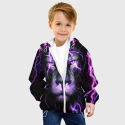 Детская куртка 3D Неоновый Лев neon lion - фото 2