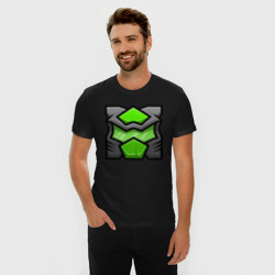 Мужская футболка хлопок Slim Geometry Dash doom mod - фото 2