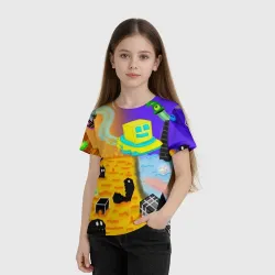 Детская футболка 3D Geometry Dash RobTop - фото 2