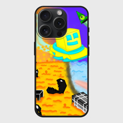 Чехол силиконовый для Apple iPhone 15 Pro матовый Geometry Dash RobTop