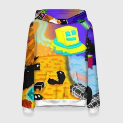 Женская толстовка 3D Geometry Dash RobTop