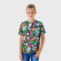 Детская футболка 3D Geometry Dash Pattern - фото 2