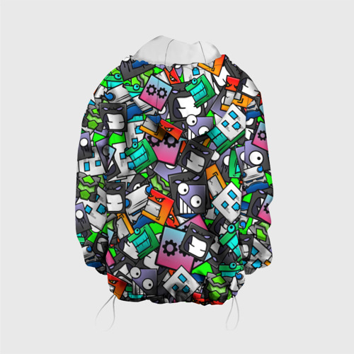 Детская куртка 3D Geometry Dash Pattern, цвет белый - фото 2