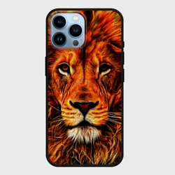 Чехол для iPhone 14 Pro Max Огненные лев