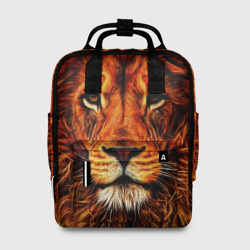 Женский рюкзак 3D Огненные лев