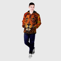 Мужская куртка 3D Огненные лев - фото 2