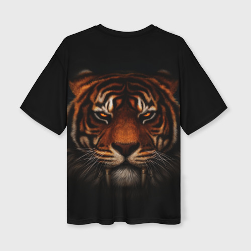 Женская футболка oversize 3D TIGER, цвет 3D печать - фото 2