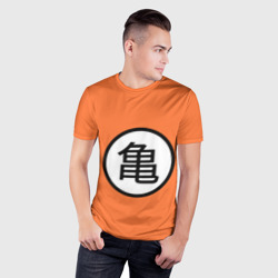 Мужская футболка 3D Slim Сон Гоку знак - turtle hermit symbol  - фото 2