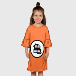 Детское платье 3D Сон Гоку знак - turtle hermit symbol  - фото 2