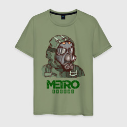 Мужская футболка хлопок Metro Stalker в противогазе