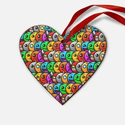 Деревянная игрушка Сердце Geometry Dash