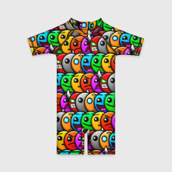 Детский купальный костюм 3D Geometry Dash