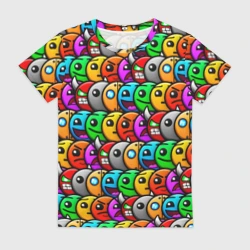 Женская футболка 3D Geometry Dash