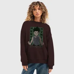 Женский свитшот oversize без начеса хлопок Гон Фрикс Хантер - фото 2