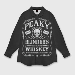 Женская рубашка oversize 3D Острые Козырьки Whiskey