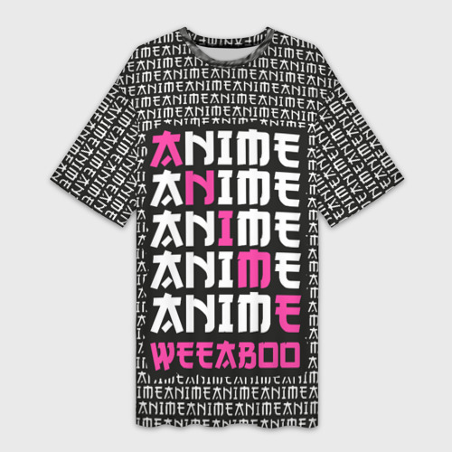 Платье-футболка 3D Anime weeaboo, цвет 3D печать
