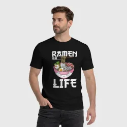 Мужская футболка хлопок Ramen life - фото 2
