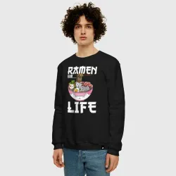 Мужской свитшот хлопок Ramen life - фото 2
