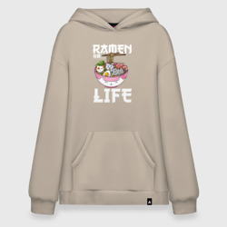 Худи SuperOversize хлопок Ramen life