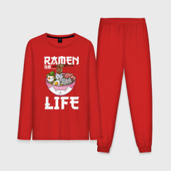 Мужская пижама с лонгсливом хлопок Ramen life