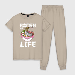 Женская пижама хлопок Ramen life