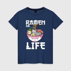 Женская футболка хлопок Ramen life